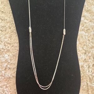 Vintage Silver Chain Slide Adjustable Necklace